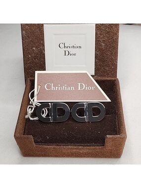 Christian Dior cufflinks Vintage Silver tone